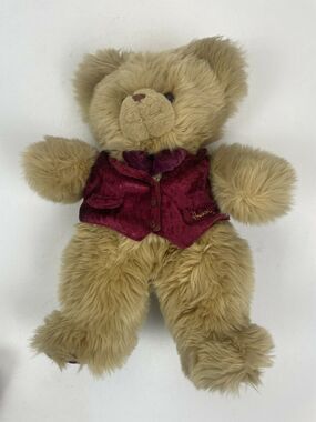 harrods bear red velvet waistcoat vest bow tie